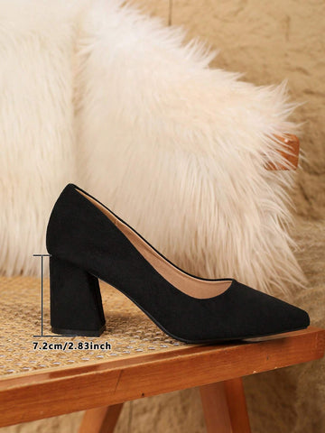 Plus Size Women's Thick Heel Dress Shoes High Heels Fashion Versatile