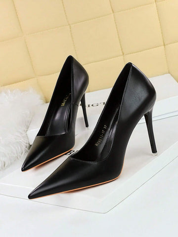Point Toe Ultra High Heeled Courts