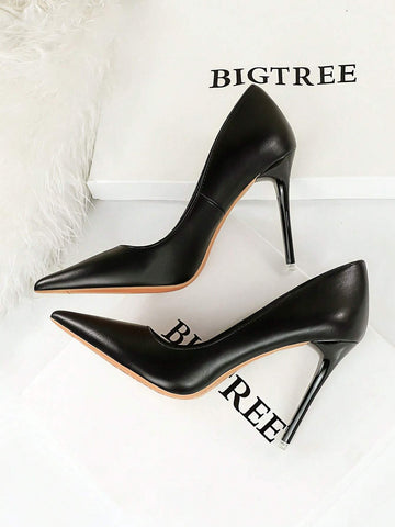 Point Toe Ultra High Heeled Courts