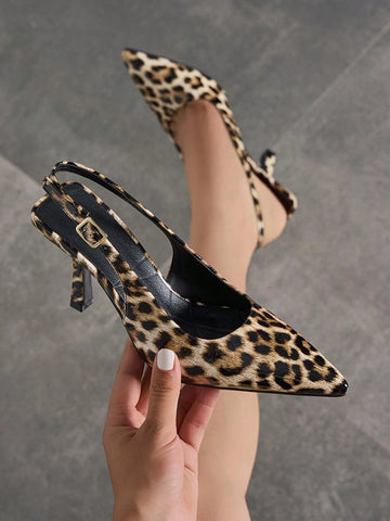 Women's Slingback Shoes, Sexy Stilettos With Back Strap For Spring And Autumn, Breathable