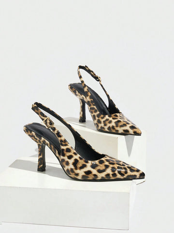 Women's Slingback Shoes, Sexy Stilettos With Back Strap For Spring And Autumn, Breathable