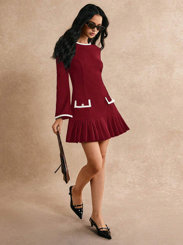 Poéselle Women Casual Minimalist Short Dress, For Everyday Wear