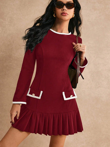 Poéselle Women Casual Minimalist Short Dress, For Everyday Wear