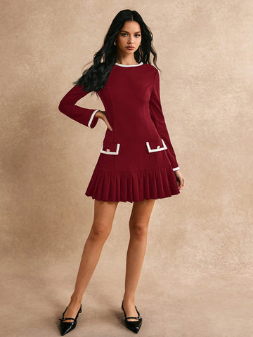 Poéselle Women Casual Minimalist Short Dress, For Everyday Wear