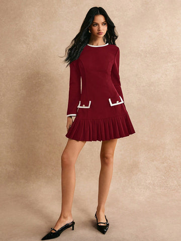 Poéselle Women Casual Minimalist Short Dress, For Everyday Wear