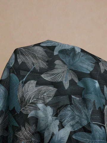 Women's Autumn Leaf Print Long Sleeve Single Breasted Casual Shirt