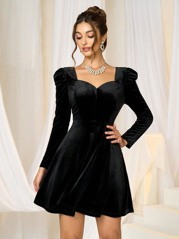 Poshira French High-End Luxury Women's Formal Gown Dress For Banquet