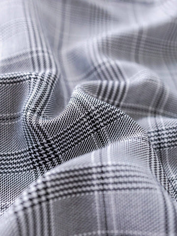 PrepCrw PrepCrw Young Girls Academy Style Black & White Plaid Woven Bodycon Sleeveless Dress, Back To School Season