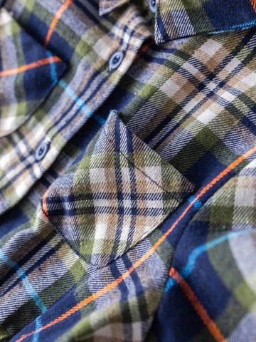 Young Girls' Plaid Long Sleeve Loose Woven Dress, Back To School, Autumn/Winter