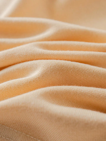 PrepCrw Young Girls Apricot Color Fitted 2-In-1 Dress, Spring/Summer