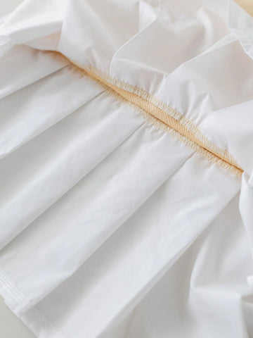 PrepCrw Young Girls Apricot Color Fitted 2-In-1 Dress, Spring/Summer