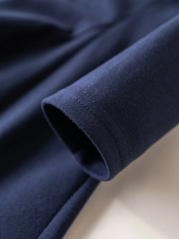 PrepCrw Young Girls' Color Block Long Sleeve Woven Fit & Flare Dress, Back To School, Fall/Winter