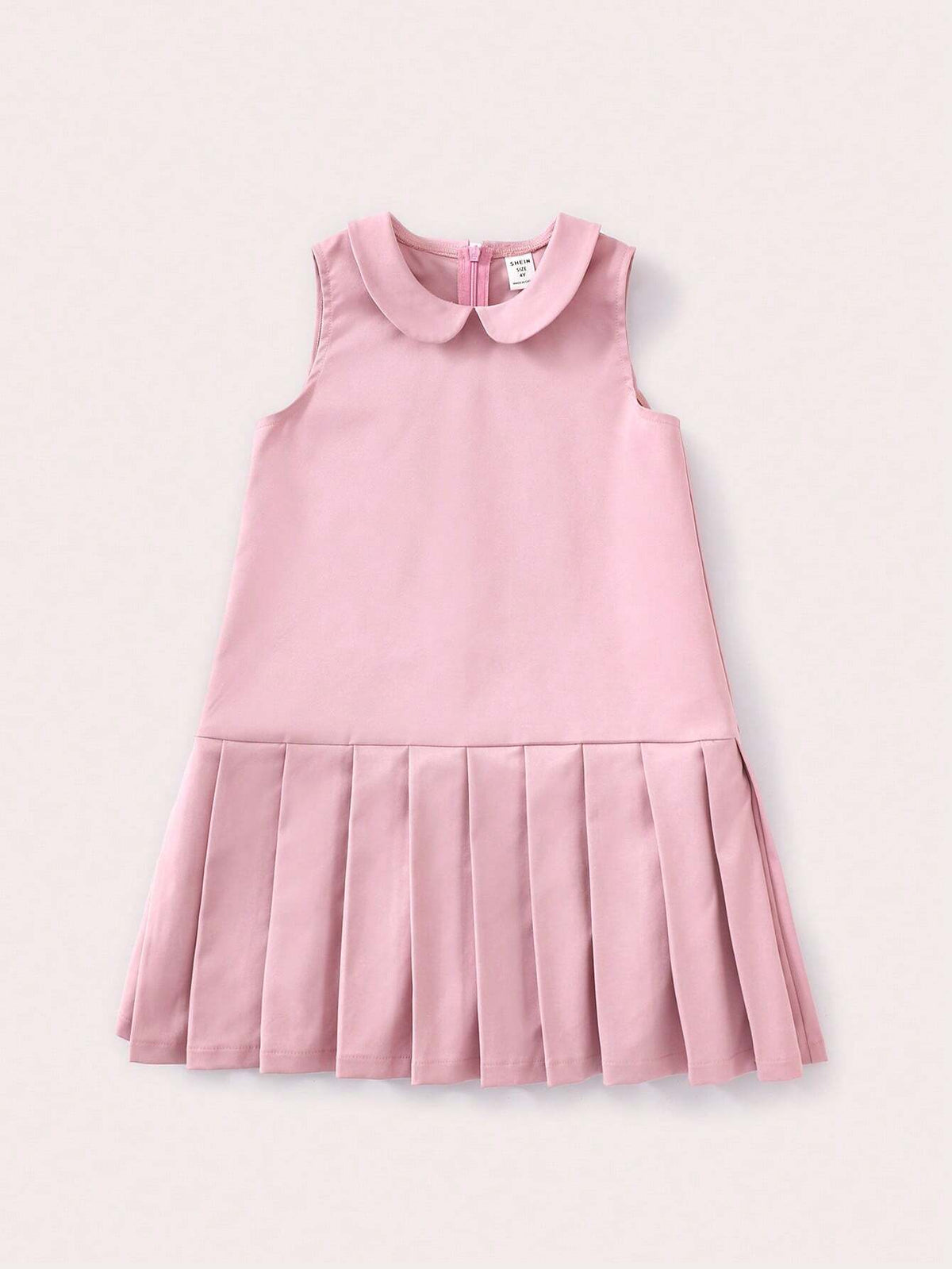 PrepCrw Young Girls' Loose Fit Sleeveless Woven College Style Dress