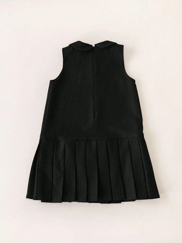 PrepCrw Young Girls' Loose Woven Sleeveless Dress, School Style