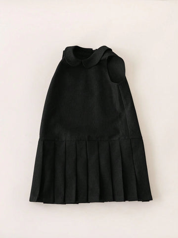 PrepCrw Young Girls' Loose Woven Sleeveless Dress, School Style