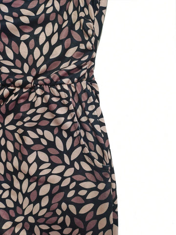Printed Strapless Dress