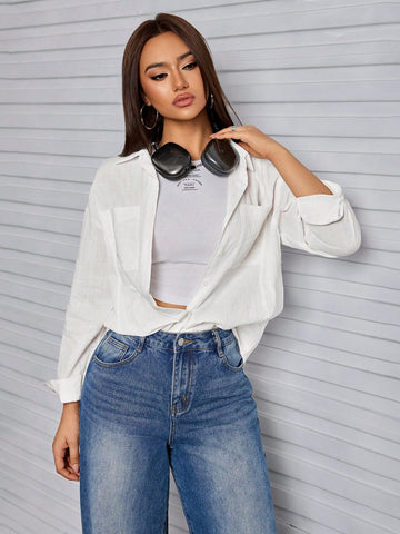 Women's Shirts, Long-Sleeved Business Interviews Commuting Casual Relaxed Simple Temperament, Spring, Summer And Autumn Shirts