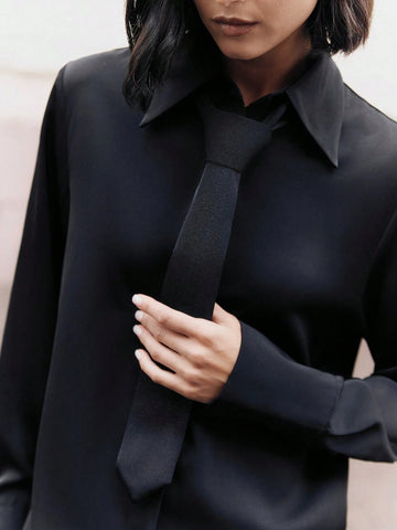 Women's Shirts, Long-Sleeved Business Interviews Commuting Casual Relaxed Simple Temperament, Spring, Summer And Autumn Shirts