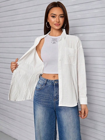 Women's Shirts, Long-Sleeved Business Interviews Commuting Casual Relaxed Simple Temperament, Spring, Summer And Autumn Shirts