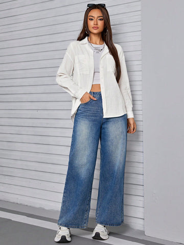 Women's Shirts, Long-Sleeved Business Interviews Commuting Casual Relaxed Simple Temperament, Spring, Summer And Autumn Shirts