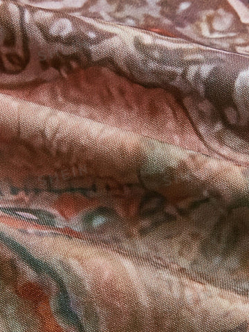 ROMWE Goth Floral Print Knot Skirt