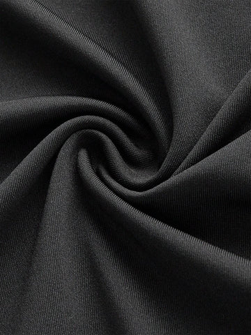 ROMWE Goth Women's Ruffled Slit Hem Skirt