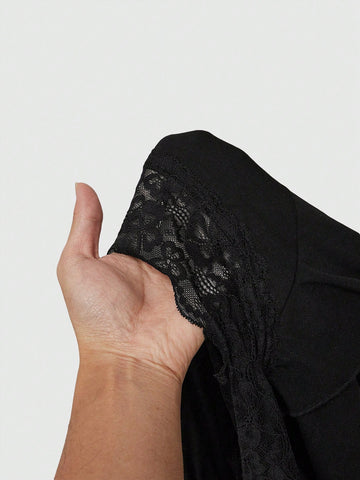 ROMWE Goth Y2K Sexy Backless Halter Dress With Star Rhinestone Pendant For Women