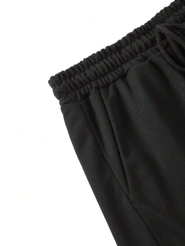 ROMWE Grunge Punk Edgy Face Print Casual Punk Academy Shorts