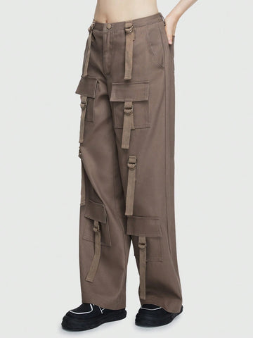 ROMWE Grunge Punk Ultra Low-Waist Women'S Cargo Pants