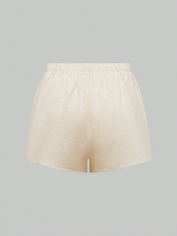 ROMWE Hippie Holiday Style Sun Embroidery Twist Knot Design Women's Tank Top And Shorts 2-Piece Set