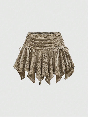 ROMWE Hippie Women's Summer Fashionable Distressed Texture Fabric Skirt