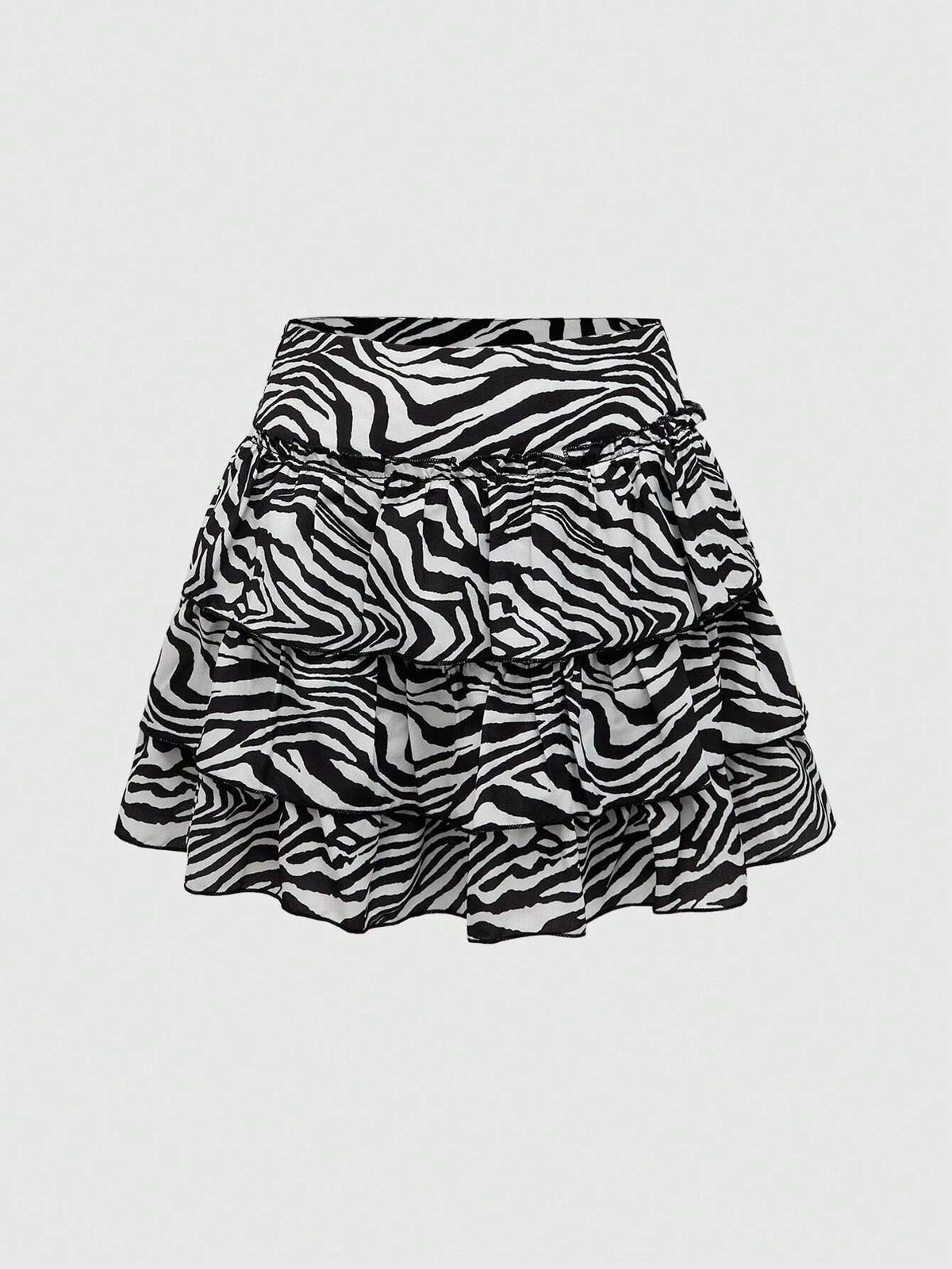 ROMWE J-Fashion Women Fashionable Zebra Printed A-Line Mini Skirt In Sexy Style