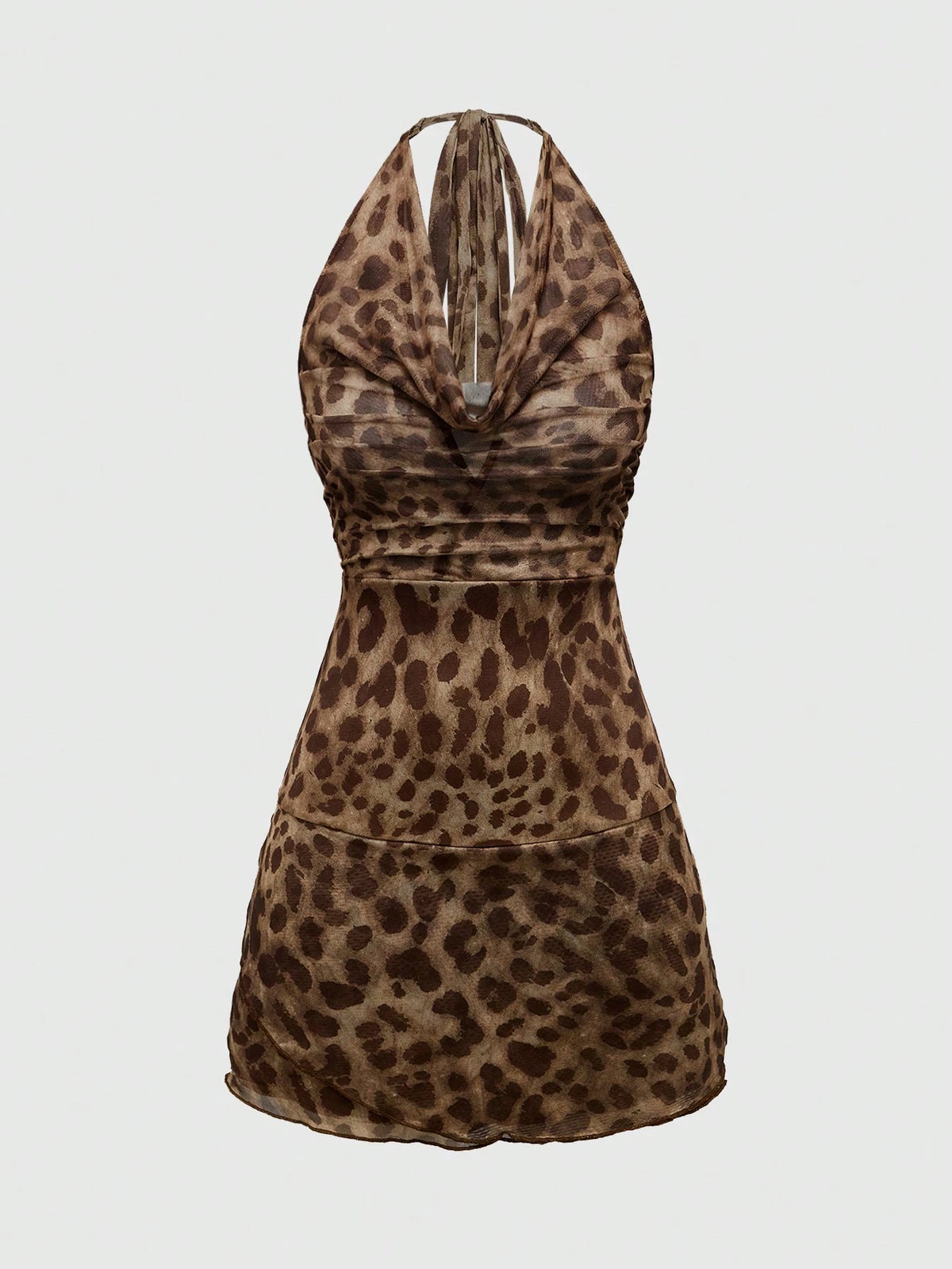ROMWE J-Fashion Women's Leopard Print Sexy Club Mini Dress