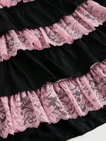 ROMWE J-Fashion Y2K Harajuku Style Bowknot Decor Smock Dress