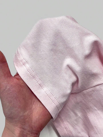 ROMWE Kawaii Women's Summer Off-Shoulder Rabbit & Bowknot Towel Embroidery Short Sleeve T-Shirt