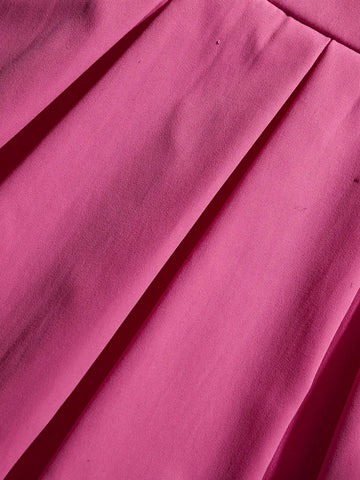 Young Girls Sleeveless Mauve Red Dress, Simple & Elegant Design With Pouch Flap & Metal Button Accent For Playful Western Style