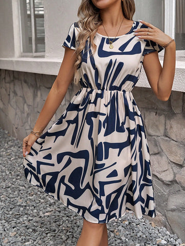 Random Printed Casual Dress