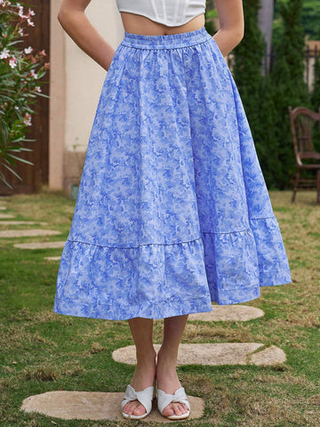 Ravgirl Camouflage Print A-Line Skirt