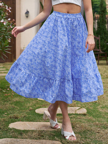 Ravgirl Camouflage Print A-Line Skirt