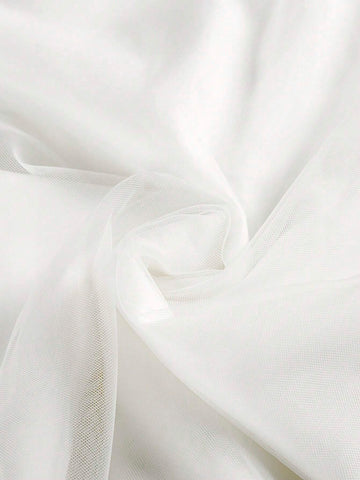 Romantic Wedding Dress With Lace, Square Neckline, Fitted Waist, Long Hem And Sheer Overskirt