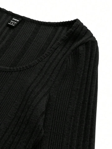 Round Neck Long Sleeve Bodysuit
