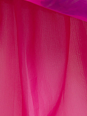 Round Neck Sleeveless Feather Print Dress With Bow Decor, Suitable For Role Play Parties, Young Girl