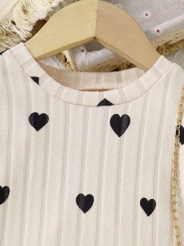 Round Neck Thick Striped Long Sleeve Sweater Dress, Fashion Single Item For Girls