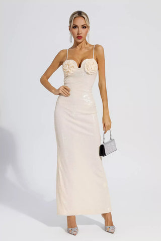 Rowan Champagne Gold Sequin Dress