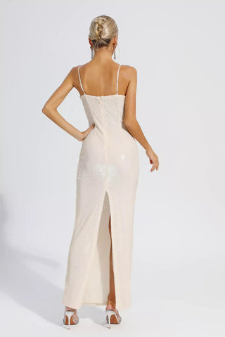 Rowan Champagne Gold Sequin Dress