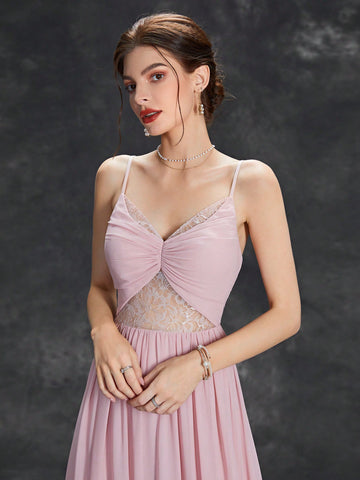 Ruched Bustier Chiffon Bridesmaid Dress