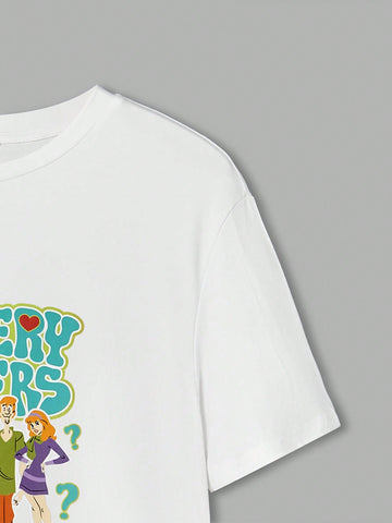 SCOOBY-DOO  Cartoon And Letter Graphic Tee Dress