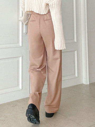 Flap Detail Wrap Knot Side 2 In 1 Pants