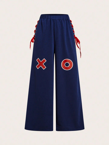 Neu Geo Print Lace Up Side Sweatpants