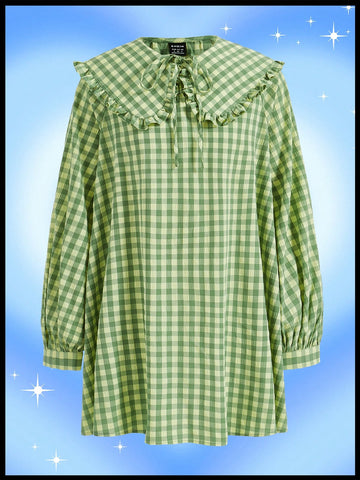 Dopamine Plaid Doll Style Ladies Dress